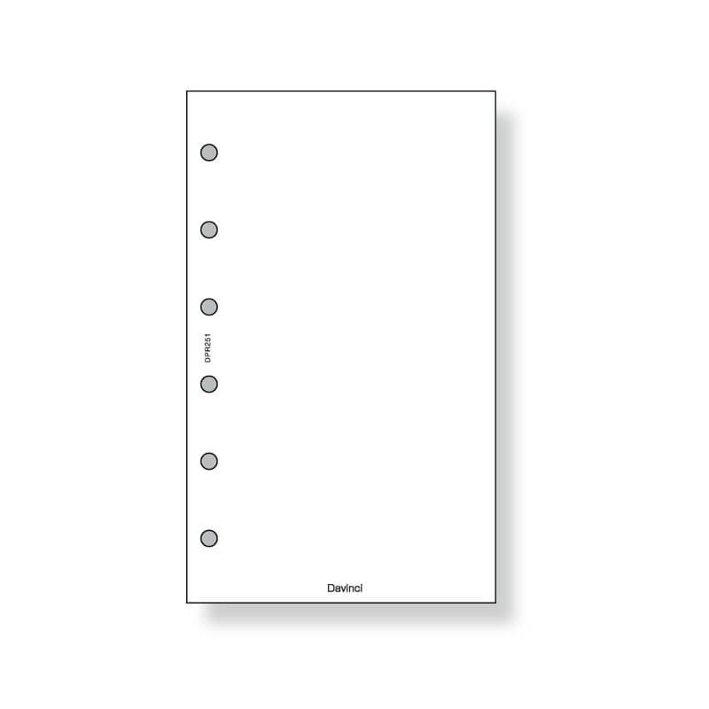 Pocket Size - ダヴィンチ リフィル (ポケット) 徳用ノート 無地　ホワイト DPR264W