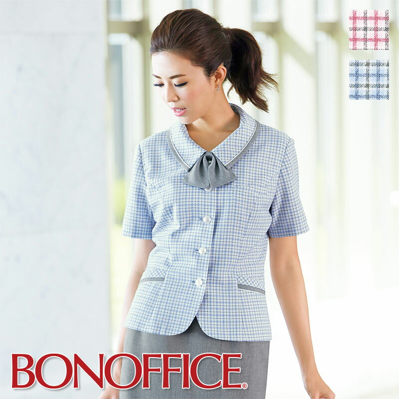  事務服 オーバーブラウスOL_LJ0761-2 BONOFFICE ボンオフィス BONMAX ボンマックス フォーマル 受付 制服 ユニフォーム