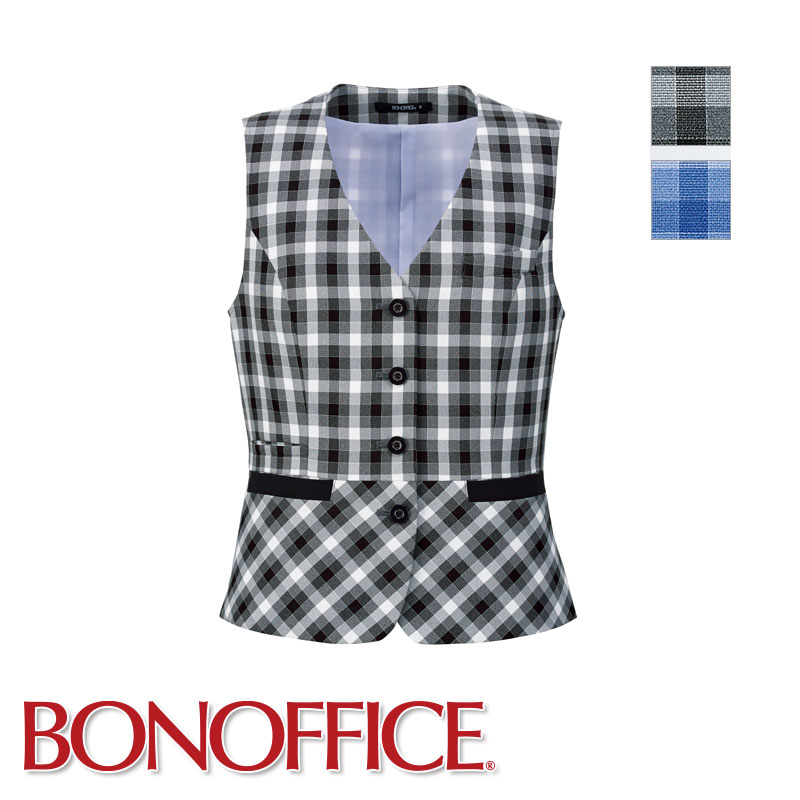 事務服 ベスト AV1839 BONOFFICE ボンオフィス BONMAX ボンマックス フォーマル 事務員 受付 カウンターレディ 制服 ユニフォーム