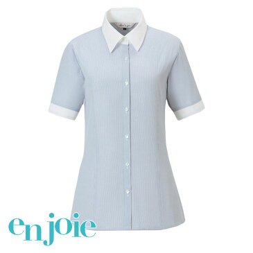 事務服 半袖シャツ【5-15号】06096 事務員 受付 コンパニオン ショールーム 制服 ユニフォーム enjoie アンジョア