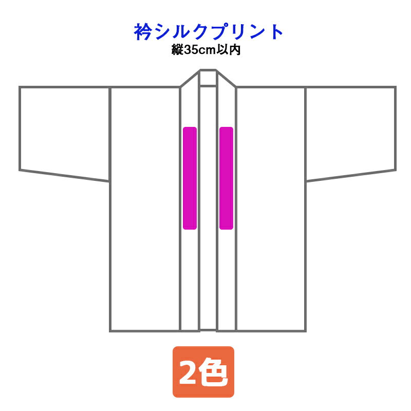 シルクプリント 2色 両衿(35cmまで) 法被用 ※製版代も一緒にご購入ください