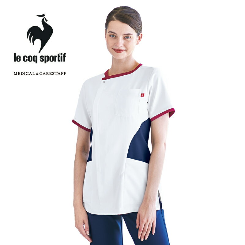 白衣 ナースウェア ジャケット [女性用] UQW1057 le coq sportif ルコックスポルティフ ユニセックス 医療白衣 看護師 クリニック ユニフォーム【返品・交換不可】