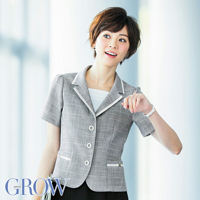 事務服 オーバーブラウス GOBL-1502 フォーマル 事務員 受付 制服 オフィス ウェア GROW グロウ SerVo サーヴォ