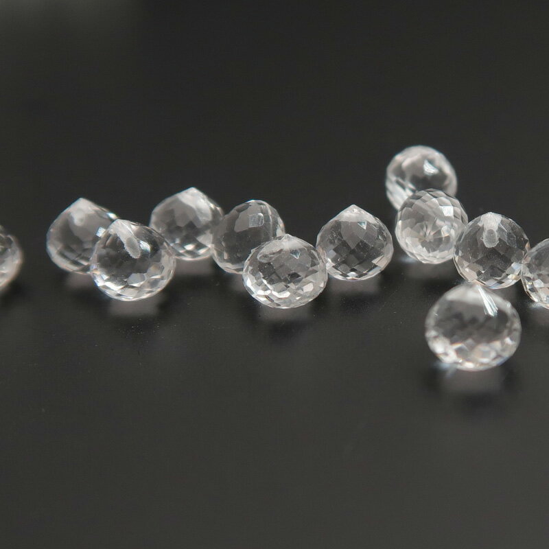 水晶AAAオニオンカットビーズ4×4mm 1粒売り