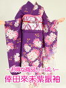 【レンタル】成人式 振袖 レンタル K6143倖田來未明紫八重桜(成人式 結婚式 結納 お呼ばれ 振袖フルセット)