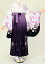 【レンタル】【着物 袴レンタル】S106/H103白地紫ラン/紫暈し薔薇刺繍（卒業式 袴セット 女）