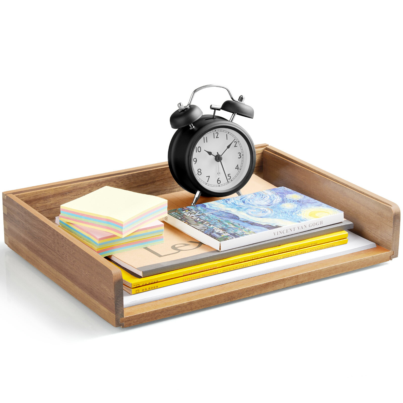 【本日限定10%OFF】ISHU 書類ケース レターケース a4 書類トレー 木製 デスクトレー 書類棚 書類収納ボックス 卓上収納ケース テスク用積み重ねトレ...