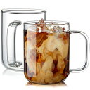 ISHU 350ml マグカップ コーヒー用 厚みがあって 白湯専用マグカップ ティーカップ 白湯専科 ハイボール グラス 耐熱ガラス コップ 割れにくい 透明...