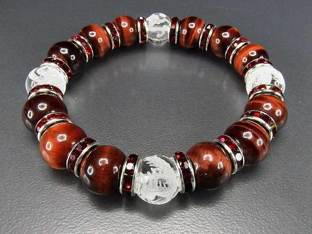 天然石レッドタイガーアイ本水晶四神...