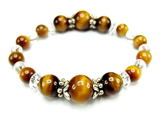 天然石3A+タイガーアイ水晶金属ブレスレットオリジナルデザイン石街