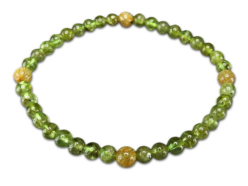 天然ペリドットタイチンゴールドルチ...