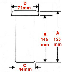 お墓用 花立 ステンレス製 筒径:44mm(大) 1対2本セット 差し込みタイプ ツバなし型