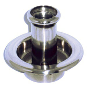 香炉用 ステンレス製 お墓用線香立て　■落とし込みタイプ（受皿付）　■サイズ：大（香炉口径：55mm用）