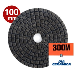 三和研磨工業 ダイヤセラミカ 100mm 粒度：＃300M（メタルダイヤ） ハンドポリッシャー用 石材用 研磨砥石 ダイヤペーパー