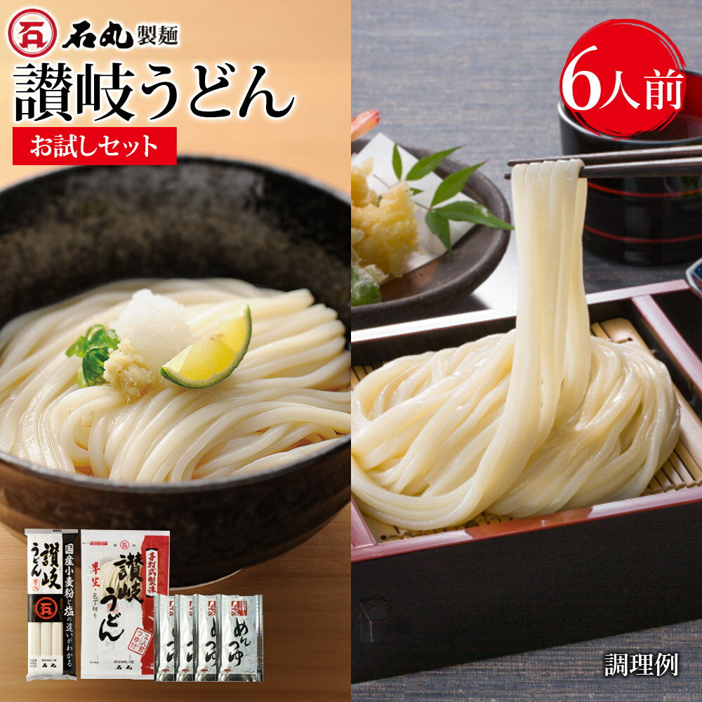 【ポイント20倍】送料無料 讃岐うどんお試しセット 6人前 半生うどん 半生めん 乾めん 乾麺 讃岐うどん さぬきうどん…