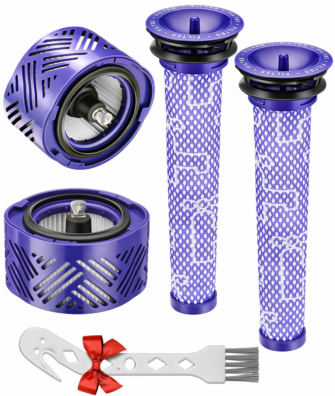 Cleaners - 送料無料 ダイソン 掃除機 V6 シリーズ用 フィルター SV09 SV07 HH08 掃除機フィルター プレフィルター * 2個 ポストモーターフィルター *2個 4個セット 互換フィルター 互換品 水洗いOK