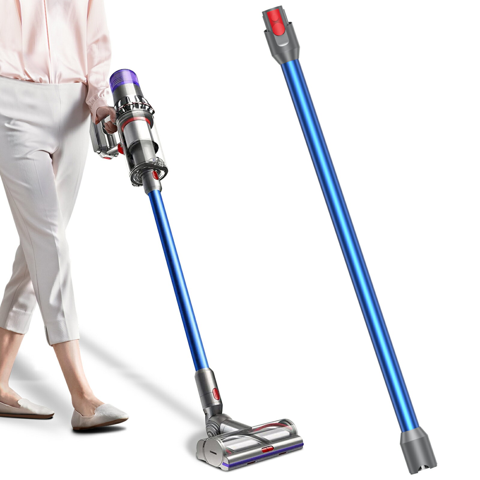 送料無料 Dyson 延長ロングパイプ V12 Detect Slim、V12 Digital Slim、V10 slim、SV18 FF PRO、SV18 FFN、SV18 FF ENTN、SV46 SU、SV30 ABL、SV20 FFN 掃除機用交換部品 パープル