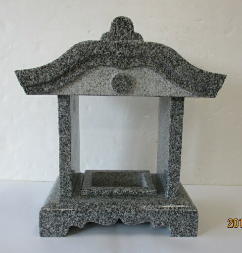 【青御影石】【屋根付香炉(線香立)】【墓石用品】【砂付】 【青御影石】【屋根付香炉(線香立)】【墓石用品】【砂付】
