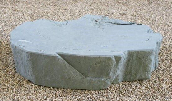 【国産　日本産　愛媛県産】【伊予青石】【沓脱石・踏み台石・物置石・縁側】【坪庭・和風・インテリア..