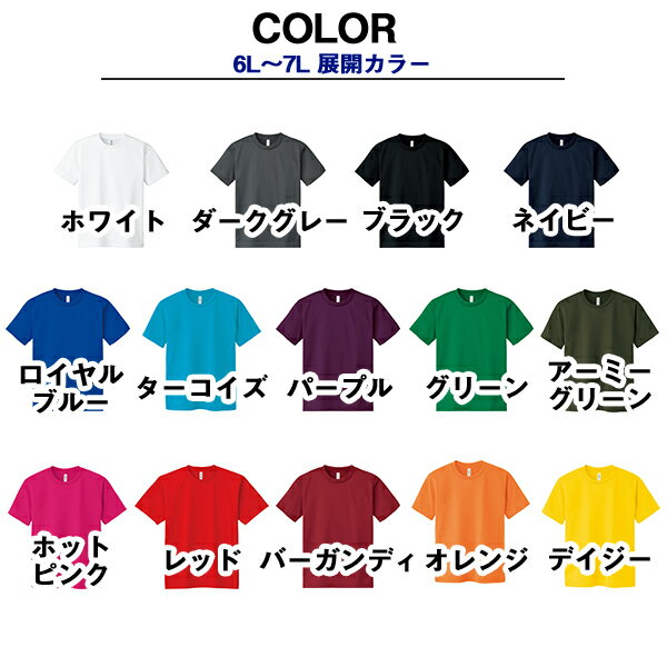 ドライメッシュTシャツ 吸汗　速乾 Tシャツ メンズ 大きいサイズ ビッグサイズ ティーシャツ カラー 無地 カラー ベーシック 刺繍 プリント 対応 3L 4L 5L 父の日