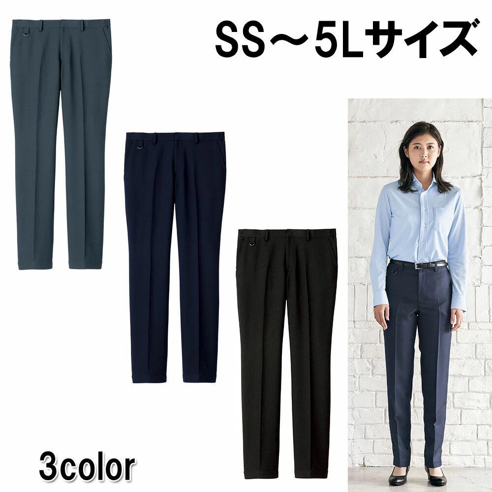 樂天商城 - FACE MIX フェイスミックス 裾上げらくらくスリムパンツ 3色 8サイズ 無地 グレー ネイビー 紺 ブラック 黒 SS S M L LL 3L 4L 5L 飲食店 ユニフォーム 制服 ユニセックス 男女兼用 fp6707u 宅配のみ