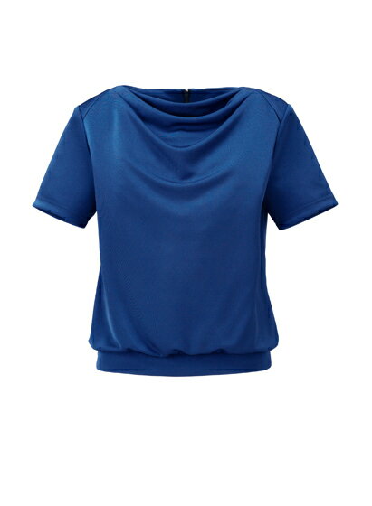 【ポイント5倍 8/17まで】BONOFFICE ボンオフィス ドレープ半袖ニット 【5~15号】 事務服 会社 受付 制服 ユニフォーム フォーマルbck7301 宅配のみ