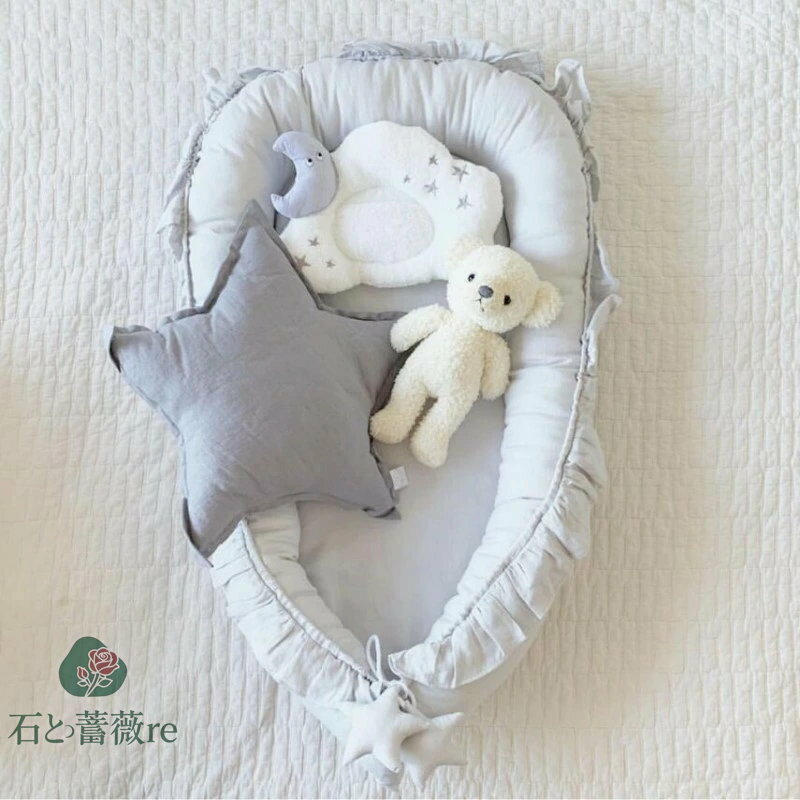 送料無料 ベビーベッド ベッドインベッド 赤ちゃんベッド 4colours シンプル ベビーガード 取り外し可能 持ち運びに便利 出産祝い 楽天海外通販