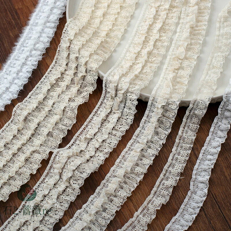 送料無料 レース生地 長さ45.5cm 生地 布 弾力 1階 2階 3階 4階 柔らかい 肌に優しい lolitaスカート ドレス DIY 立体 布地 ぬの 綿 洋服レース DIY 手作り 衣装アクセサリー 裁縫 手芸 手帳 ハンドメイド用品 楽天海外通販