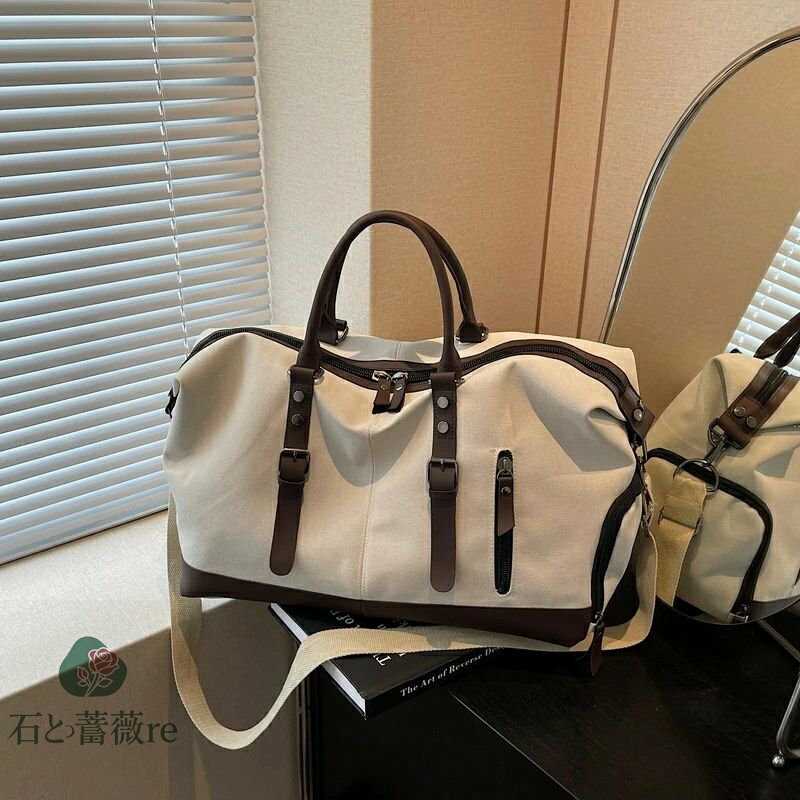 送料無料 トートバッグ トラベルバッグ ボストン 国内旅行 無地 ハンドバッグ 男女兼用 手提げ アウト..