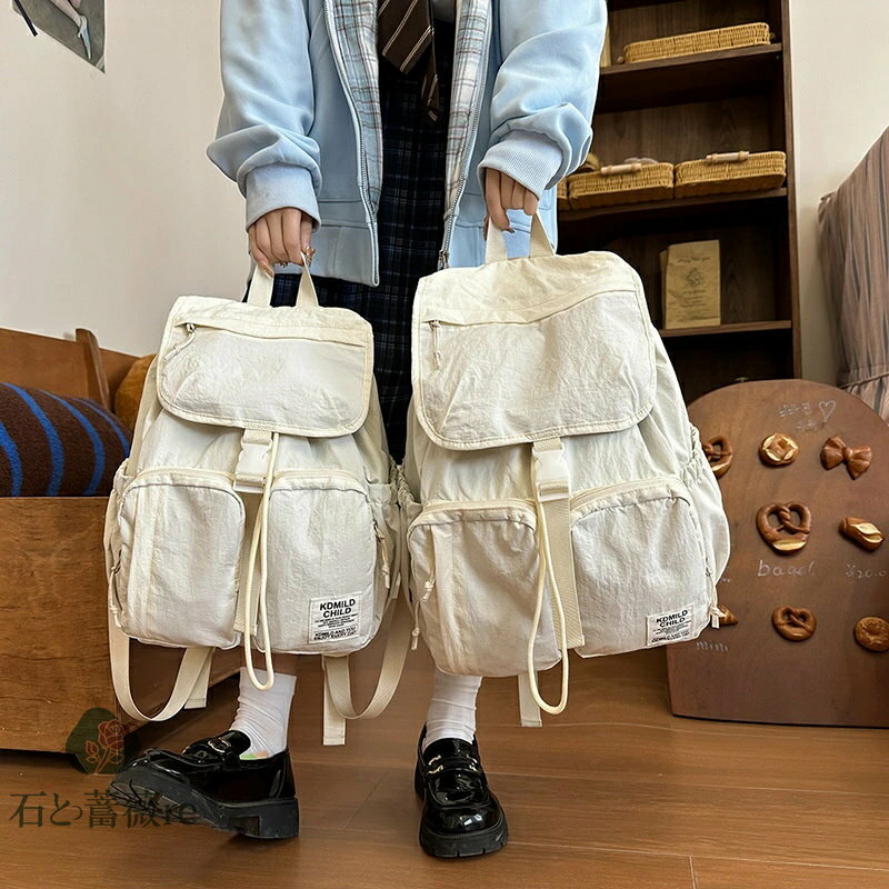 送料無料 バックパック リュックサック レディース 2サイズ 無地 4色入荷 鞄 大容量 通勤 通学 お出掛..