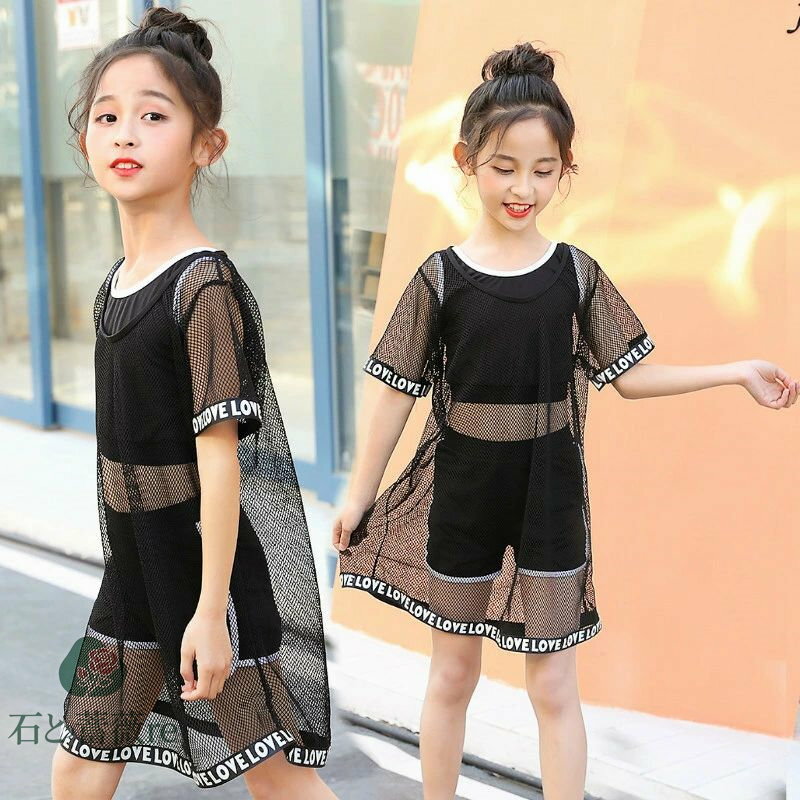 送料無料 子供水着 3点セット キッズ 子供 セパレート タンキニ ジュニア ラッシュガード 水着 女の子 セパレート 女の子 水着 キッズ 水着 女の子 ガー...