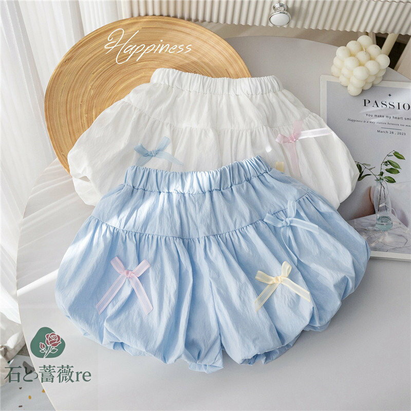 送料無料 女の子 ショートパンツ ブルマ ブルマパンツ かぼちゃ 見せパンツ 子供パンツ ショーパン 半..