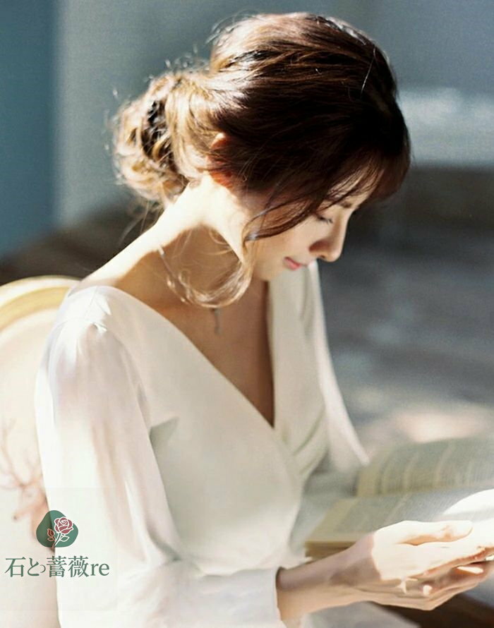 石と薔薇reのウェディングドレス ロングドレス 長袖 Aラインドレス パーティードレス 結婚式 ドレス 花嫁 ウエディングドレス 二次会 お呼ばれ ブライダル エンパイア ワンピース 演奏会 披露宴 海外挙式 大きいサイズ 小きいサイズ 前撮り 白 wedding d｜アングル3