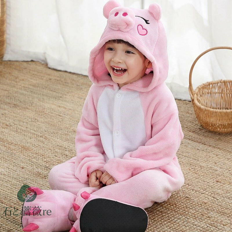 送料無料 送料無料　着ぐるみ パジャマ 子供用 アニマル キッズ パジャマ クマ 豚 可愛い 衣装 仮装 コ..