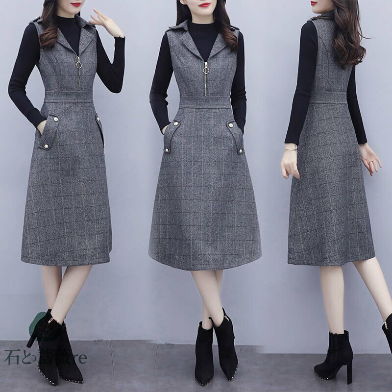 ワンピースロングワンピースロングニ...