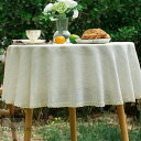 テーブルクロス 円形 テーブルクロス リネン おしゃれ テーブルクロス 麻製 北欧 直径120cm 260cm テーブルマット シンプル モダン エレガントクロ...