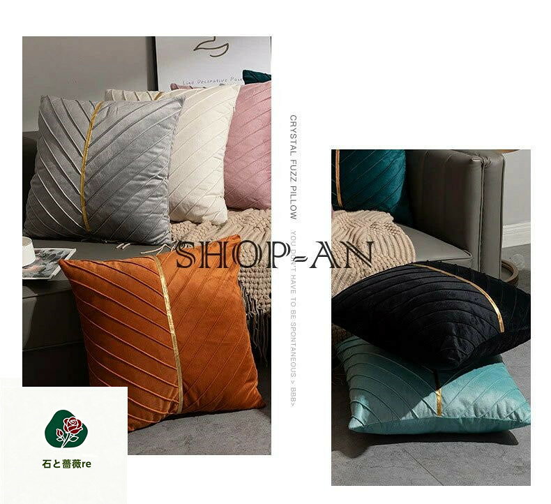 「2点セット」クッションカバー 抱き枕カバー おしゃれ 45×45cm 北欧風 洗える 四季兼用 シンプル 背当て シンプル クッションカバー 可愛い 上品 正方形 角型 座布団カバー 四角 インテリア 洗濯可 オールシーズン エレガン [3]