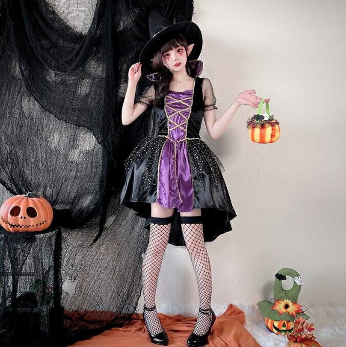 レディース ハロウィンコスプレ衣装 大人 魔女 小悪魔 巫女 吸血鬼 燕尾服仮装 コスチューム ワンピース+帽子 バンパイア コスプレ エルフ 妖精 コスプレ ワンピース 学園祭 イベント cosplay 仮装 DS出演衣装 ハロウィン衣裳 Halloween こすぷれ 学園祭 文化祭