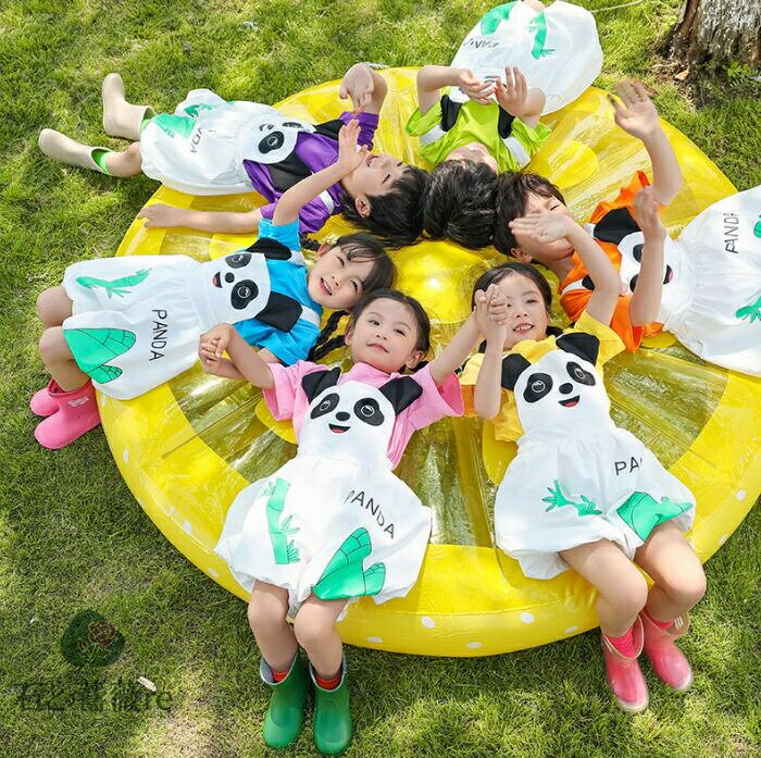 夏子供サロペットセット カラー豊富tシャツ パンダサロペット オールインワン 日常服 旅行 イベント ヒップホップジャズダンス衣装 pandaスカート調サロペット キャンプ チアガール チアリーディング 社交ダンス衣装 HIPHOP コスチューム