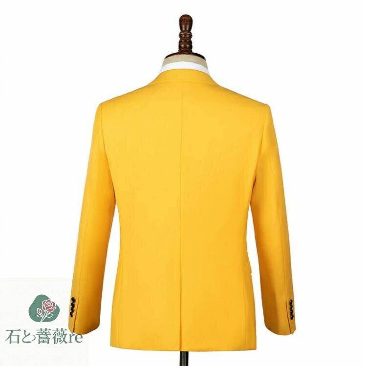 メンズタキシードスーツ　スーツジャケット+スーツパンツ2点セットアップ　カラフル　ステージ演出服 結婚式　撮影フォト　スタジオ　テーラードジャケット　司会者 カラオケジャケット フォーマル　パーティー 舞台ダンス　撮影専門服