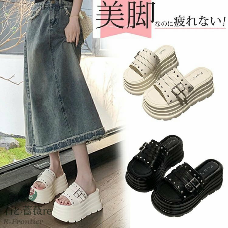 疲れないサンダル レディース 厚底サンダル レディース コンフォートサンダル レディース 厚底 オープ..