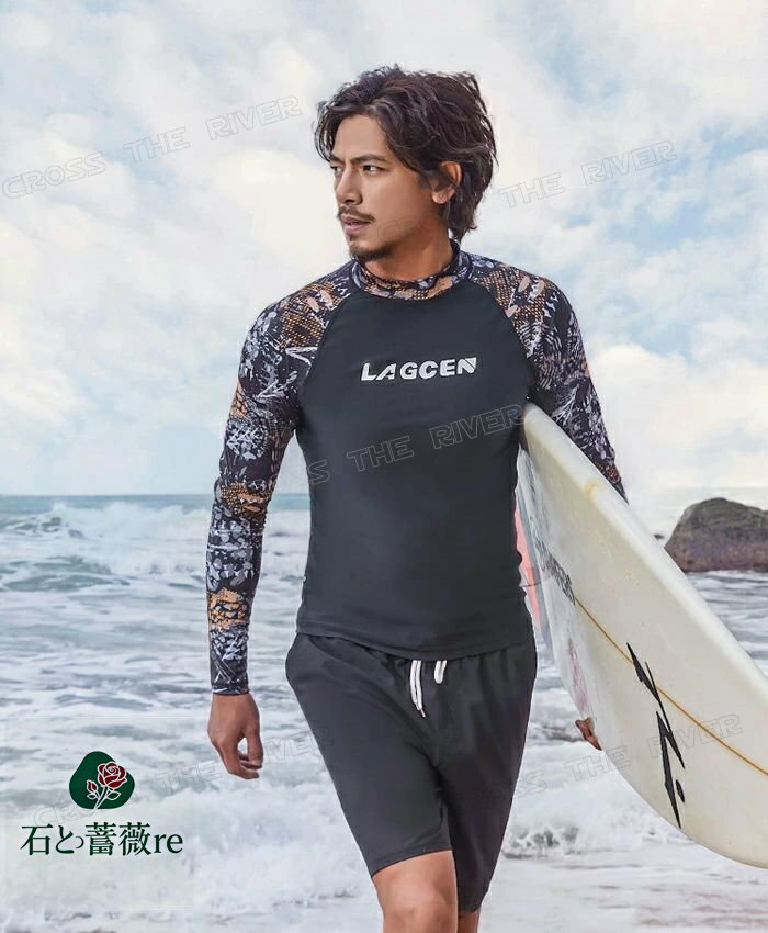 サーフィン メンズ 水着 上下 おしゃれ フィットネス 水着 メンズ ラッシュガード セット大きいサイズ 水着 メンズ 上下セット 長袖 大きい サイズ メンズ スイムウェア ラッシュガード 水陸 両用 水着 2点 パンツ レギンス トップス 海 サーフィン