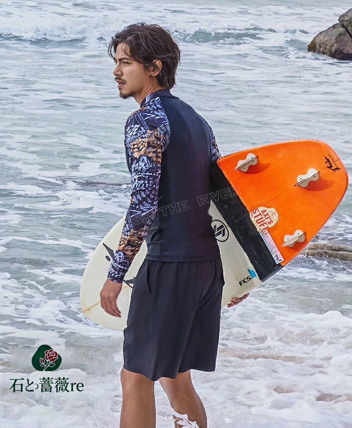 サーフィン メンズ 水着 上下 おしゃれ フィットネス 水着 メンズ ラッシュガード セット大きいサイズ 水着 メンズ 上下セット 長袖 大きい サイズ メンズ スイムウェア ラッシュガード 水陸 両用 水着 2点 パンツ レギンス トップス 海 サーフィン