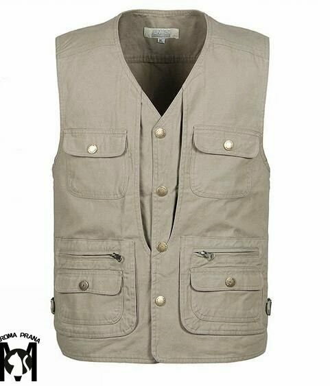 メンズ多機能ベスト マルチポケット チョッキ　パパの日！プレゼント　ミリタリーメッシュベスト　カッコイイお釣りベスト アウトドアベスト 作業服 カメラマン 登山 野外撮影 監督者　記者　カジュアル　春秋夏(4)