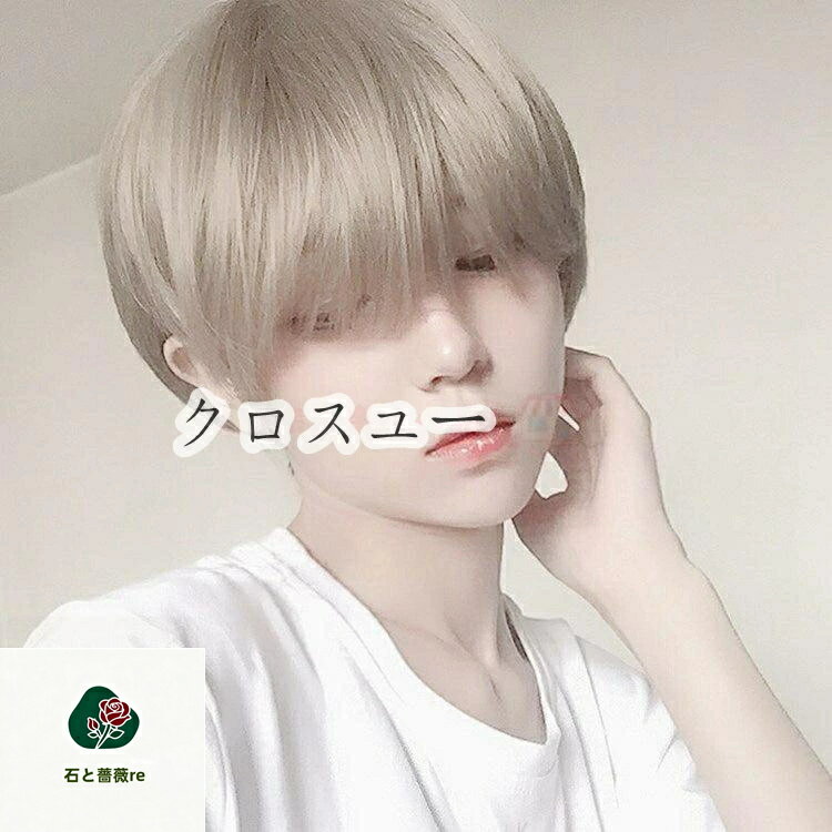 ボブ ウィッグ ショート 金髪 new 自然 ウイッグ ショートウィッグ カール メンズ レディースコスプレ つけ毛 ハロウィン 3