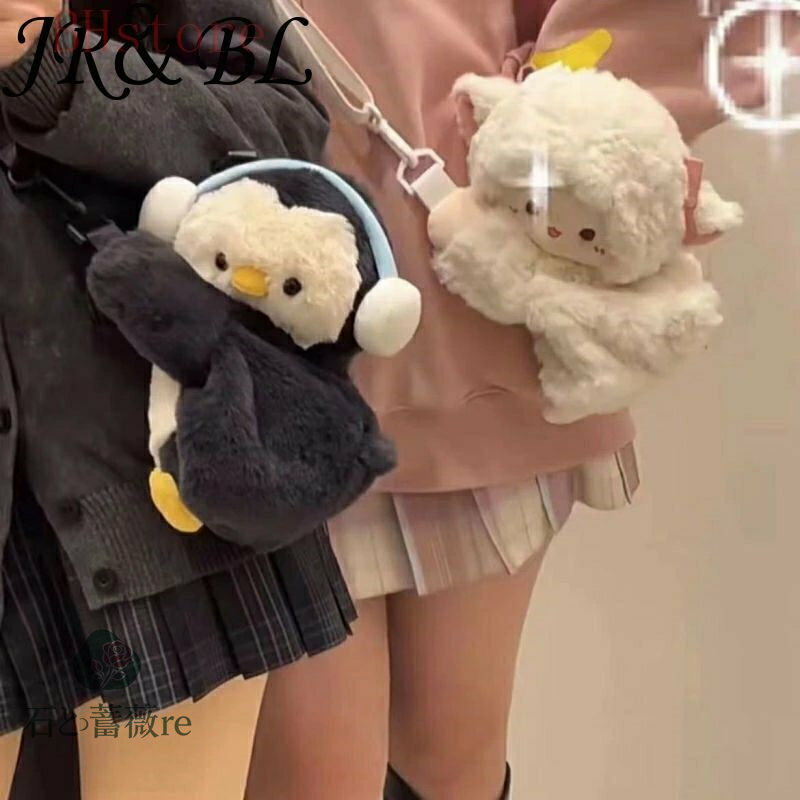 ペンギンバッグ かわいいペンギン ショルダーバッグ 動物 ぬいぐるみ 斜めがけ ふわふわ 小物入れ お出かけ 誕生日 ペンギン好き 贈り物