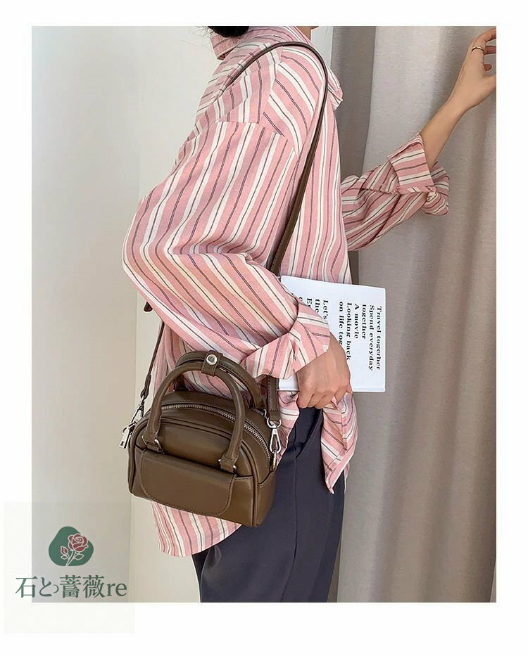 ミニ手提げ コンパクトトート 高級感 個性的 斜め掛けバッグ