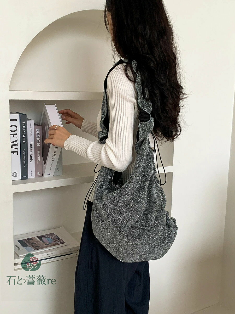 プリーツ マルチスタイル 大容量 ショルダーバッグ