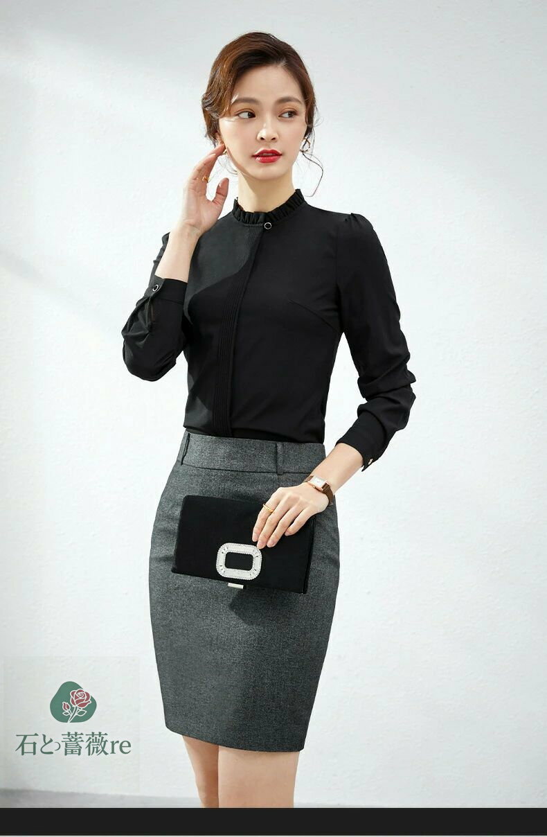 高級感 一つボダンスーツ レディース 4点セット ビジネス スカートスーツ フォーマル 通勤 OL オフィス 入学式 卒業式 着痩せ 30代40代 ママ 春秋冬 リクルートスーツ セットアップ セレモニースーツ ジャケット+長袖シャツ+パンツ+スカート