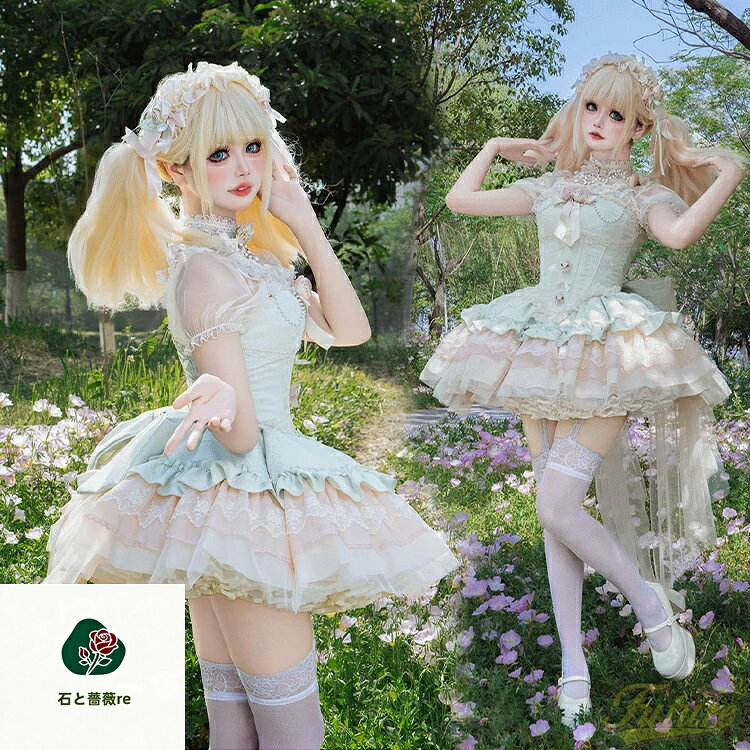 ロリィタ ドレス ピンク ジャンパースカート JSK 黒 ピンク ドレス リボン レースドレス 甘い ワンピース 女の子 可愛い ハロウィン 仮装 コスプレ ハロウィン 蝶々結び ロリータ Lolita 可愛い 写真撮影 パーティー 写真撮影 コスチューム ドレス クリスマス 衣装